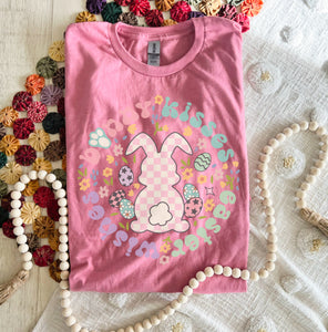 Bunny Kisses checker bunny tee