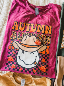 Stacked Autumn Nirvana maroon teeadorable leopard