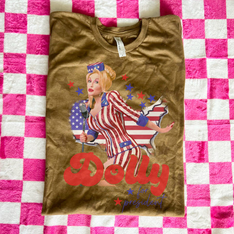 Dolly for President star tee