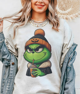 Grinch Halloween Beanie tee