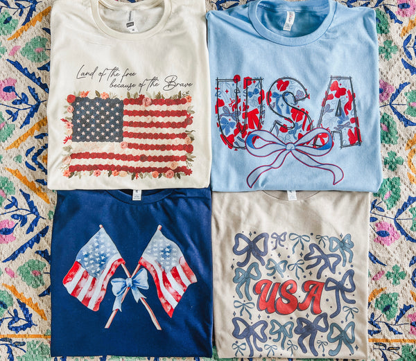Navy Flags tee