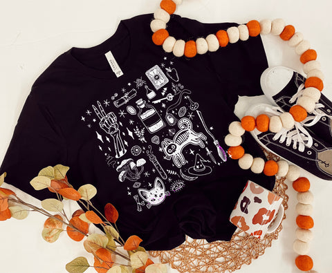 Halloween Collage Black tee