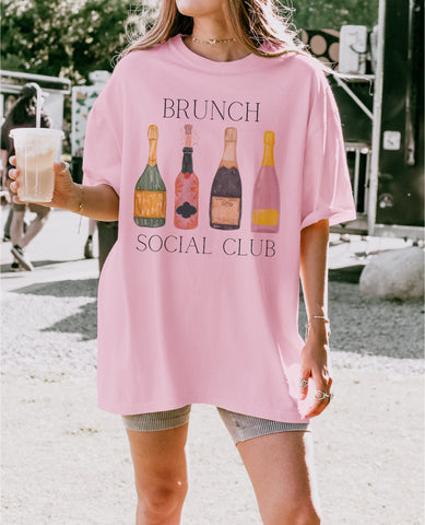 Brunch Social Club pink tee