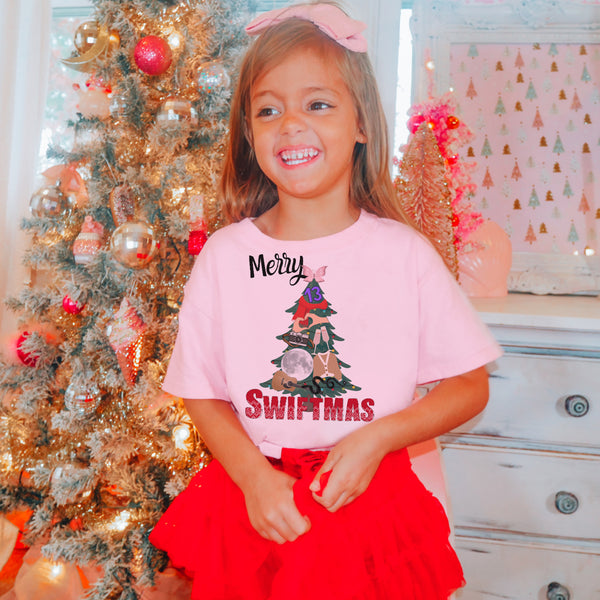 Merry Swiftmas tree Pink tee