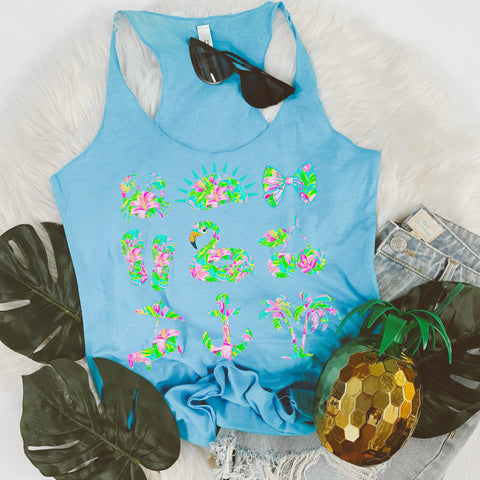 Lily P Beach icons tank