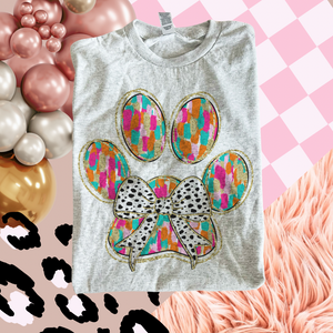 Watercolor Paw Print tee (Adult and youth)