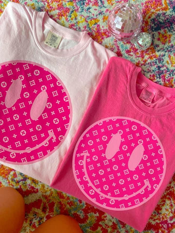 Pink Inspired Smiley tee