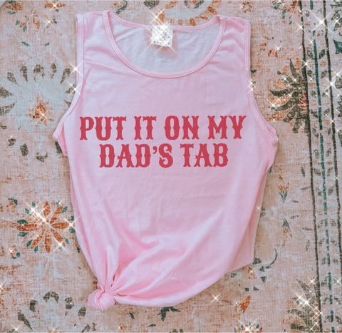 Put it on my Dads tab cc tee or tank