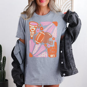 Go PINK Football collage tee