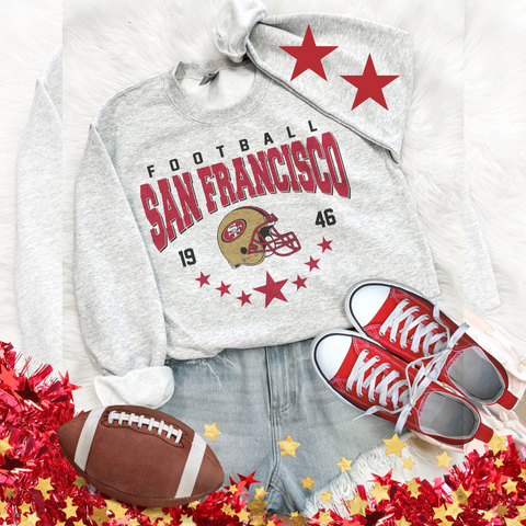 Classic 49ers sweatshirt with star sleeve