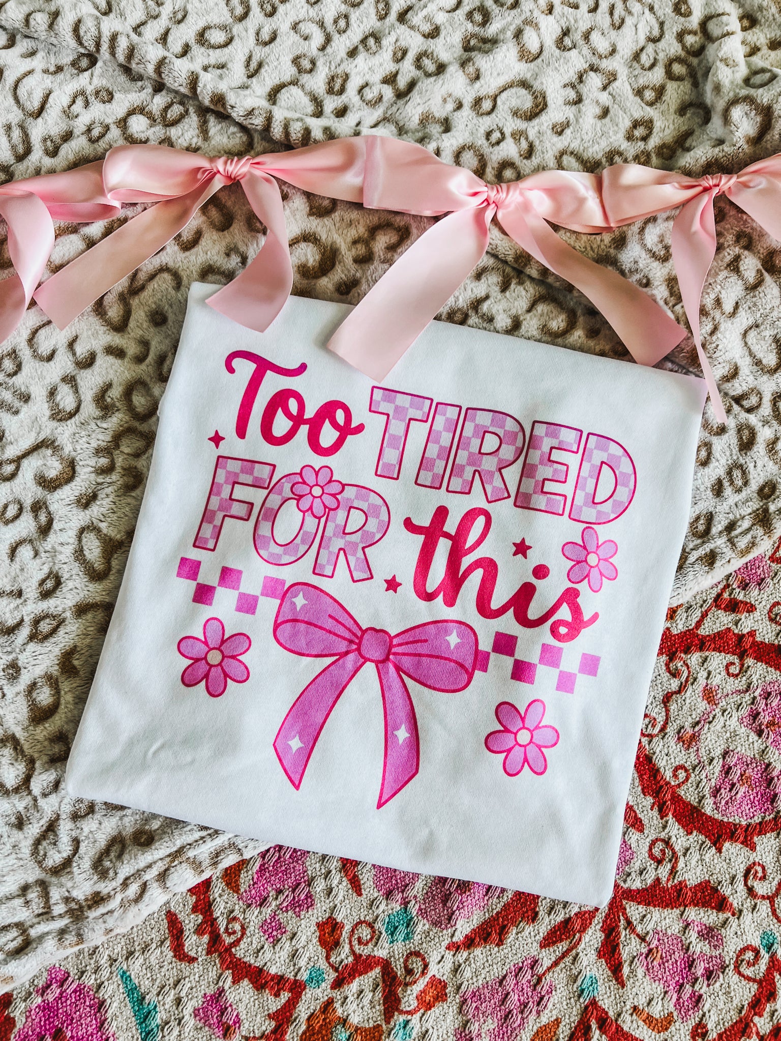 Too tired for this bow tee