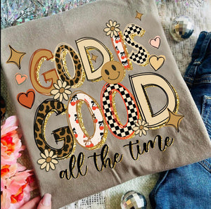 God is Good Cute text khaki comfort colors