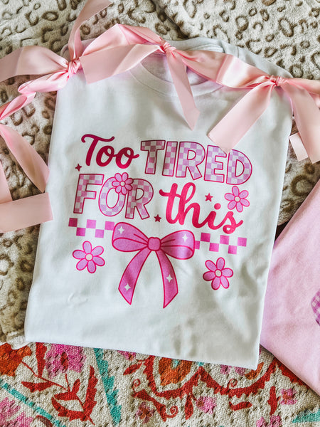 Too tired for this bow tee