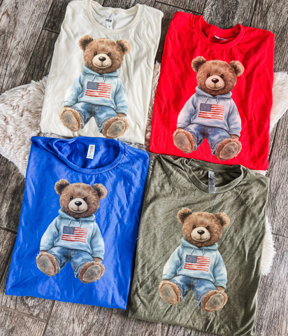 Patriotic teddy tees