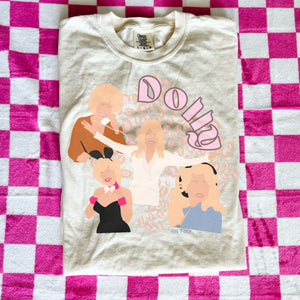 Comfort colors Dolly hand drawn tee