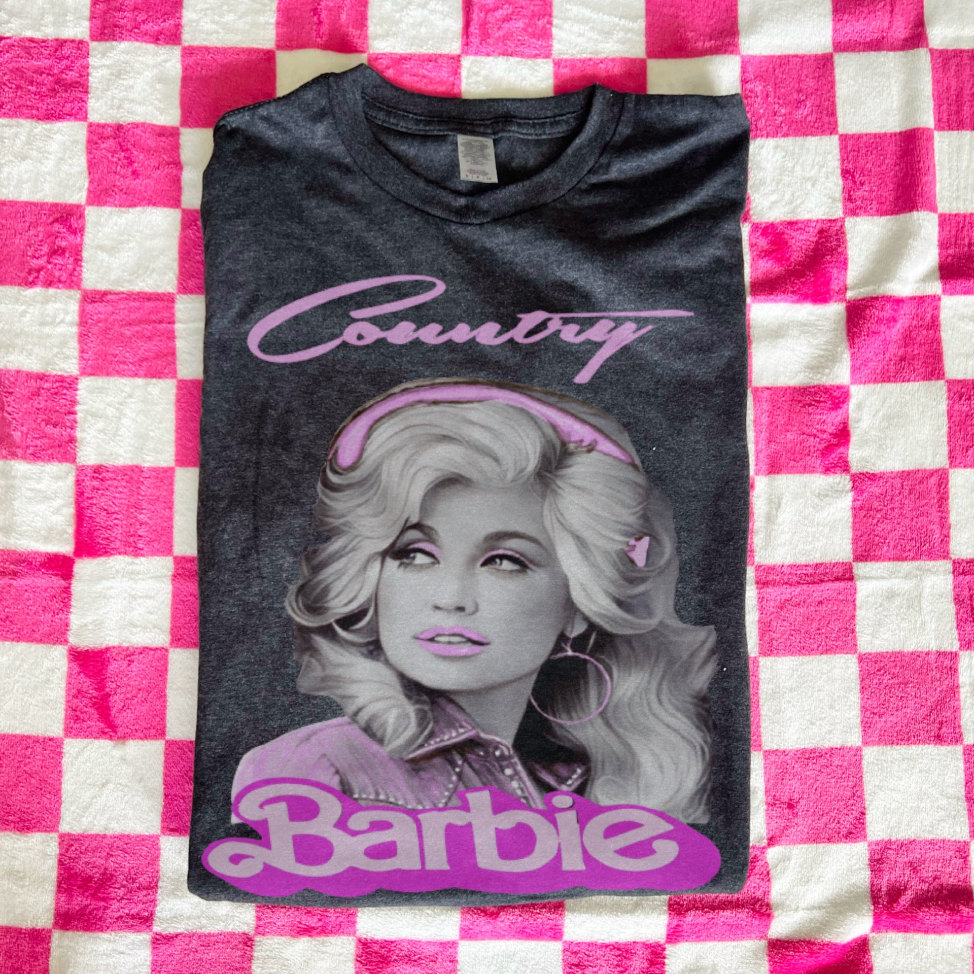 Country Barbie charcoal tee