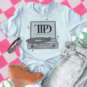 TPD Record player baby blue tee