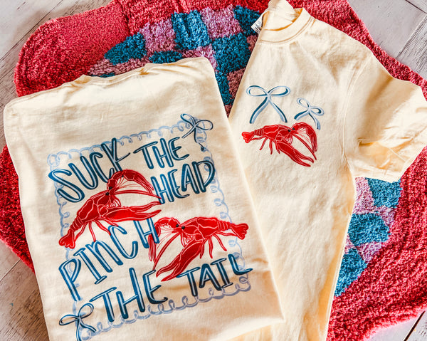 Such the head pinch the tail front back tee