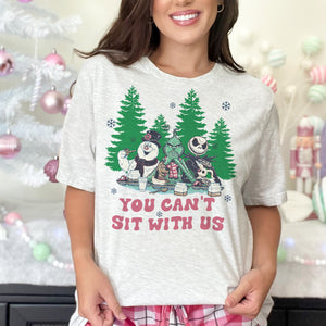 You Can't sit with us Christmas character tee