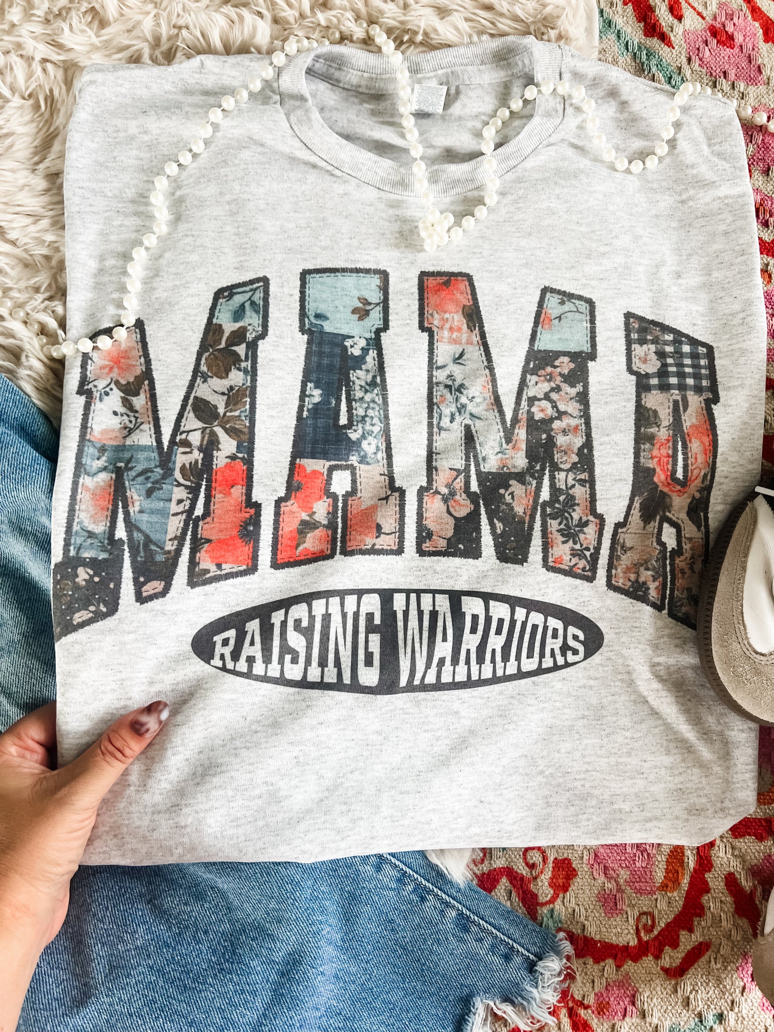Mama raising warriors tee