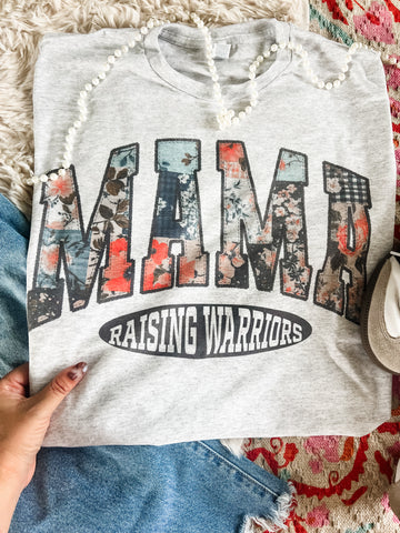 Mama raising warriors tee