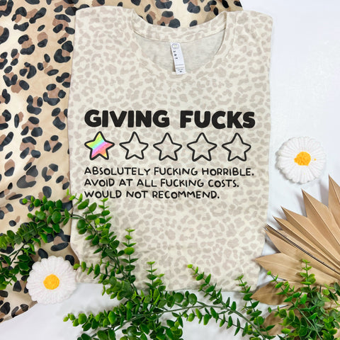 Giving Fucks, 1 star tee