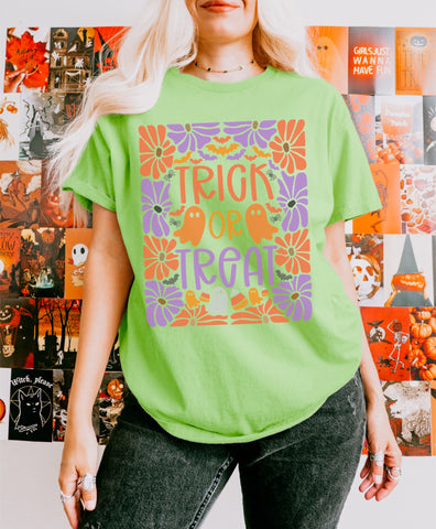 Lime Trick or Treat tee