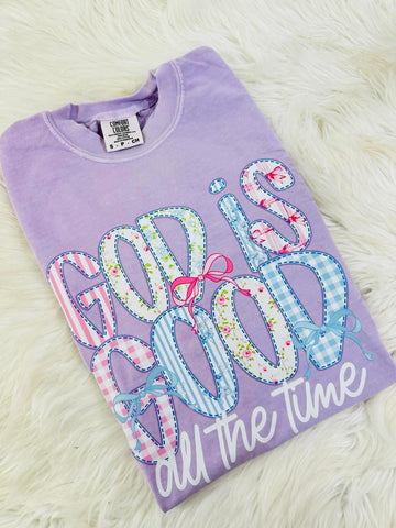 God is good All the time, patchwork tee