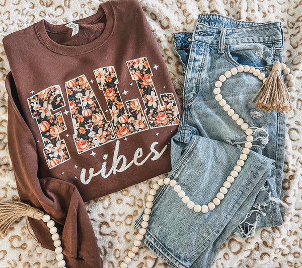 Chocolate, Fall vibes sweatshirt/tee