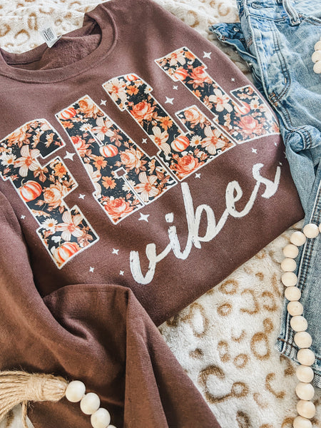 Chocolate, Fall vibes sweatshirt/tee