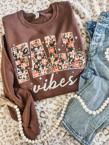 Chocolate, Fall vibes sweatshirt/tee