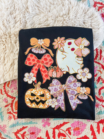 Cutie Halloween Ghost with icons tee