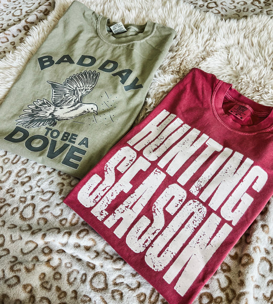 Distressed Hunting season tee
