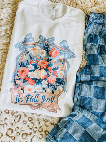 It's Fall Ya'll floral Frame tee