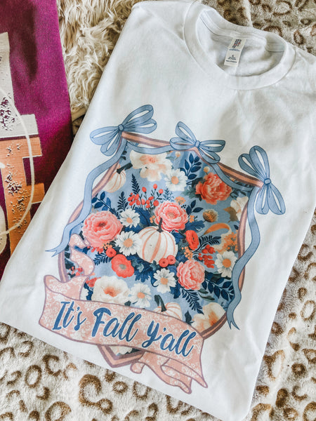 It's Fall Ya'll floral Frame tee