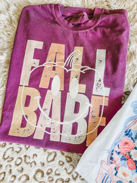 Fall Babe Pumpkin berry tee