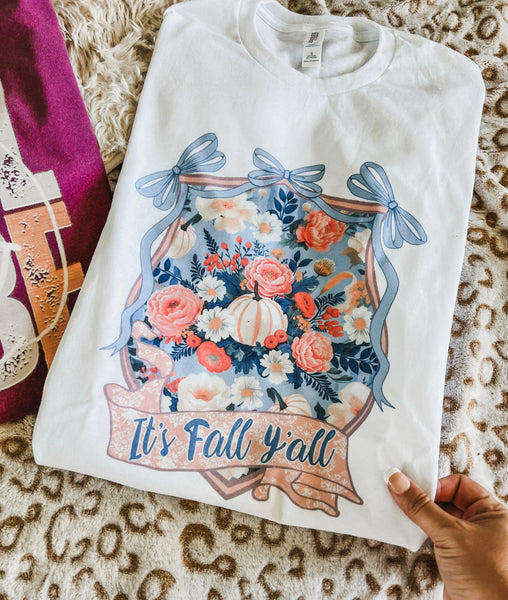 It's Fall Ya'll floral Frame tee