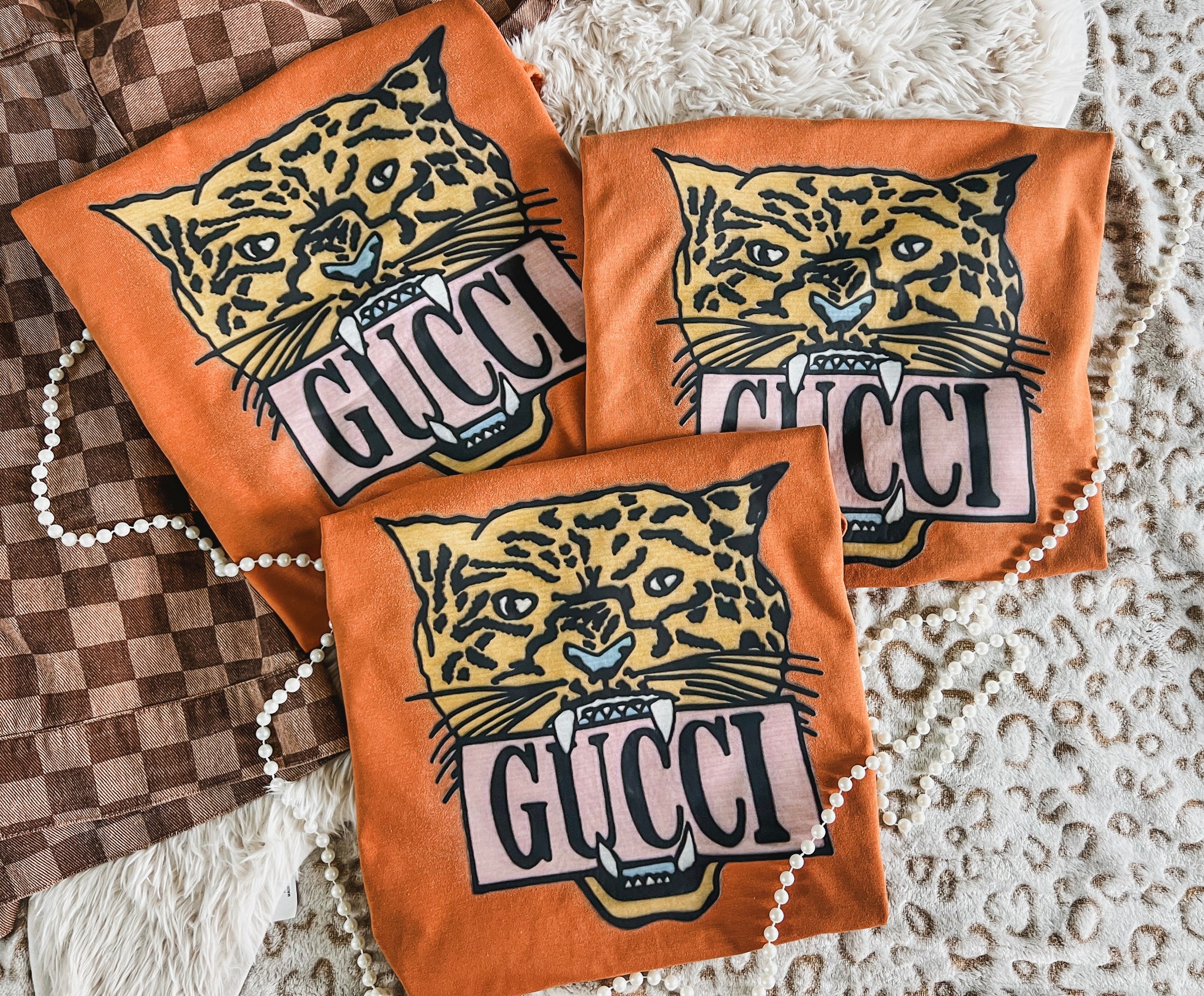 Gucci Tiger rust tee