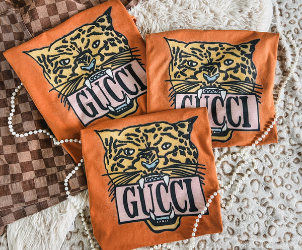 Gucci Tiger rust tee