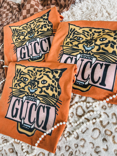 Gucci Tiger rust tee