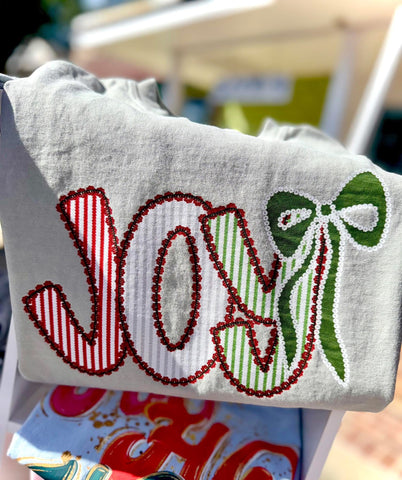 Seersucker Stripe Joy tee