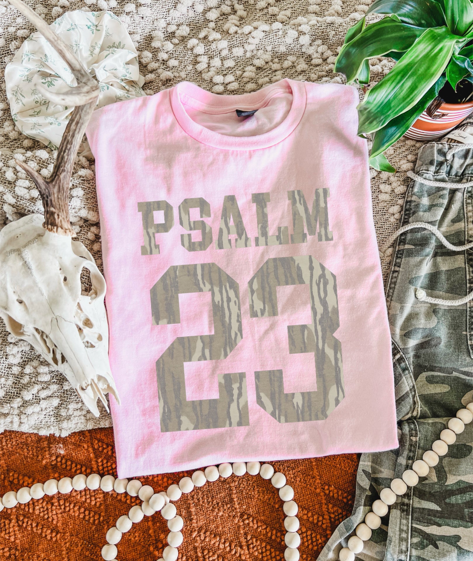Psalm 23 camo text tee