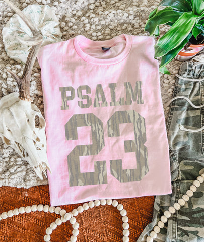 Psalm 23 camo text tee