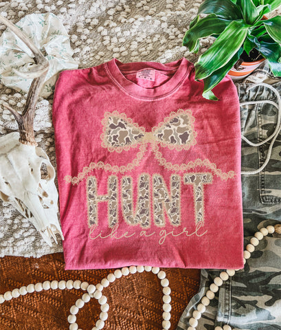 Hunt like a girl comfort colors tee