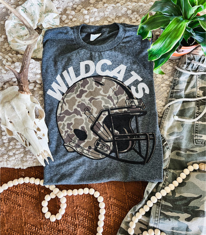 CUSTOM Camo Helmet Football tee