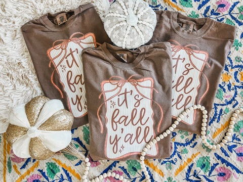 It's Fall Ya'll Espresso tee