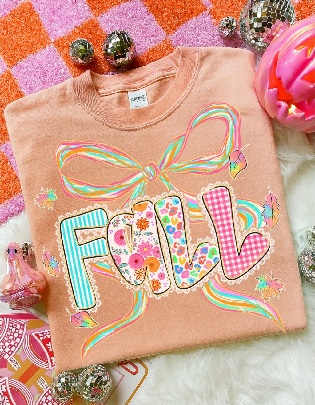 Viviv coquette Fall floral Yam tee