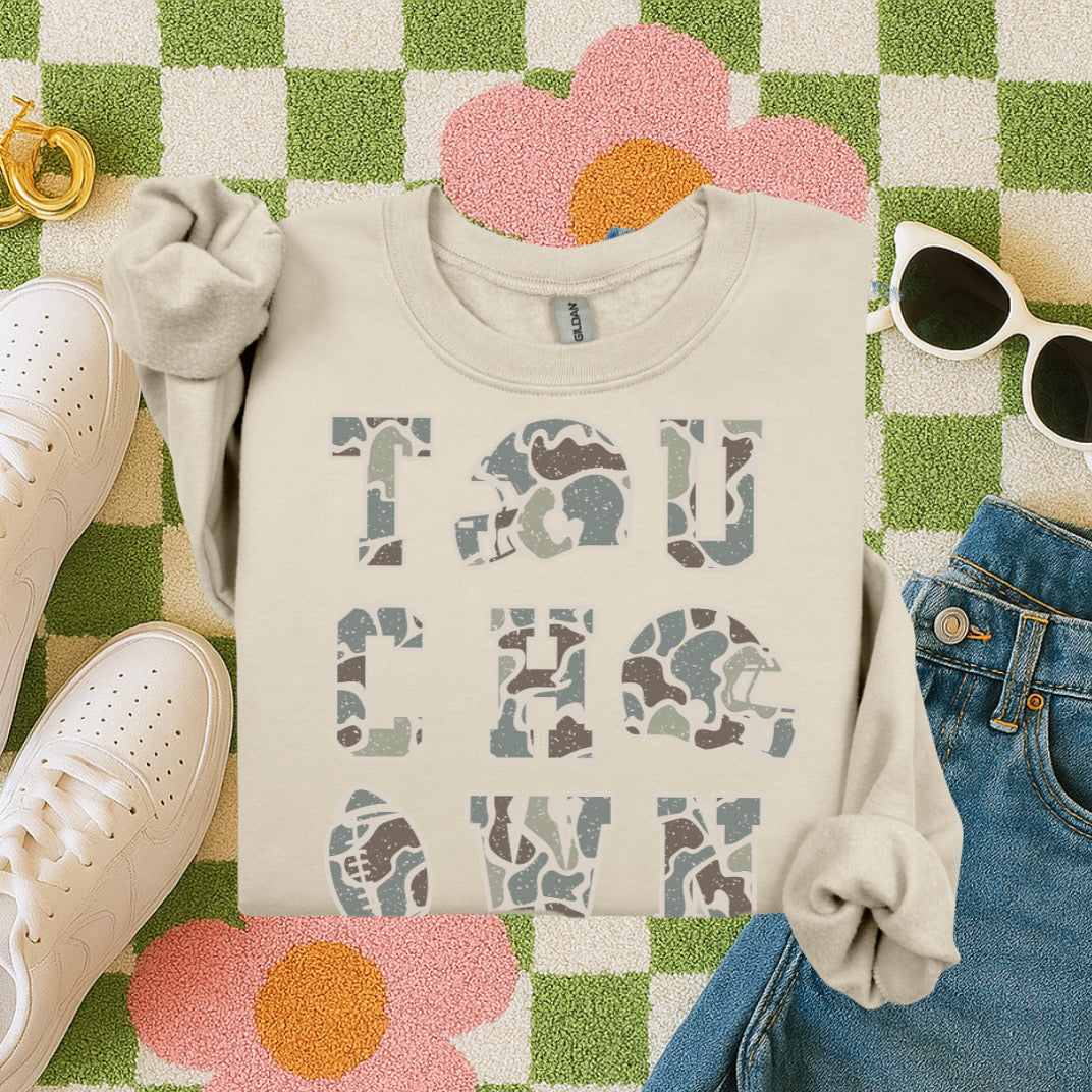 Touchdown Camo sweatshirt / tee