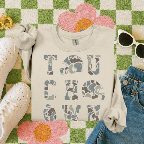 Touchdown Camo sweatshirt / tee