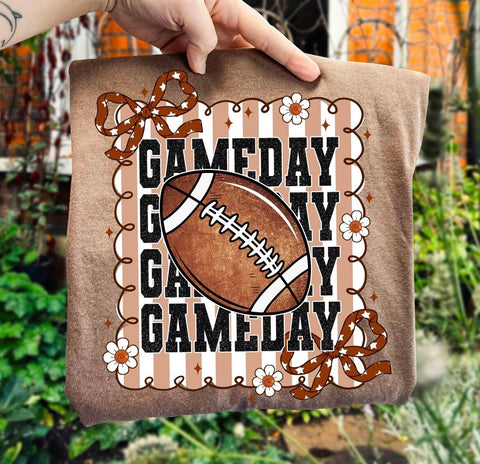 Coquette Gameday frame football tee